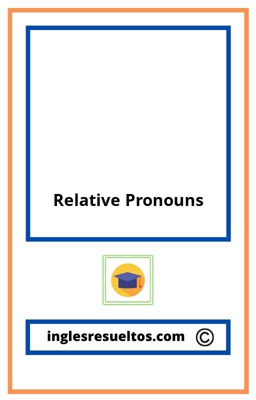 Join Sentences With Relative Pronouns Exercises Pdf